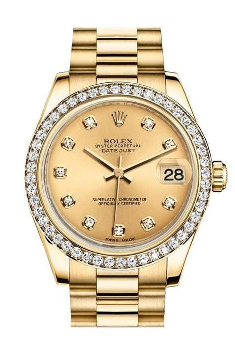 rolex lady datejust president|rolex datejust 31 diamond bezel.